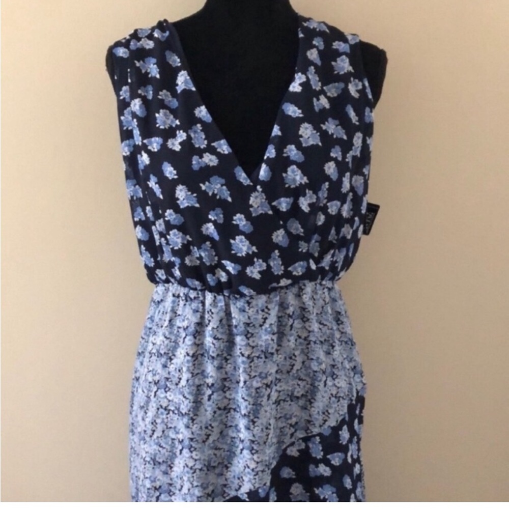 NY and Company Floral Asymmetrical Hem Dress 12